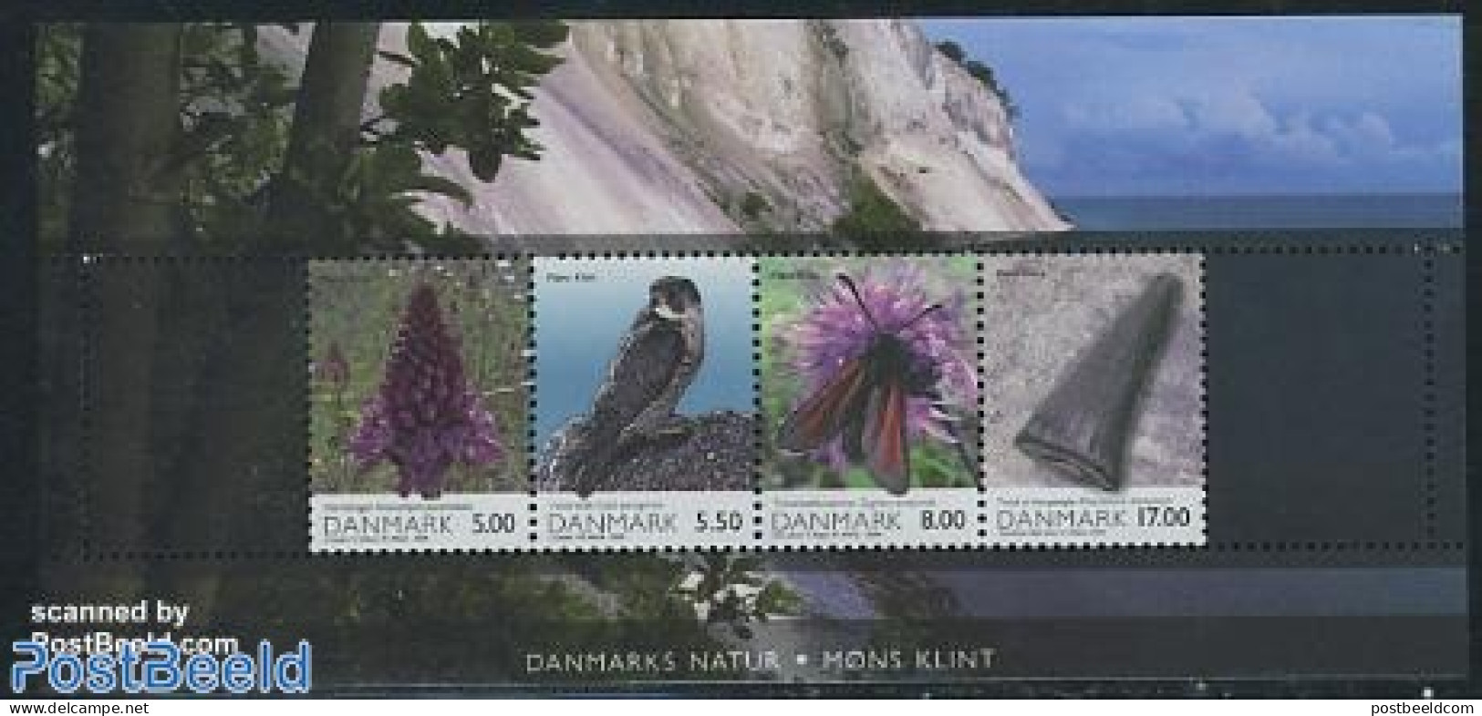 Denmark 2009 Nature S/s, Mint NH, Nature - Animals (others & Mixed) - Birds - Birds Of Prey - Butterflies - Flowers & .. - Unused Stamps