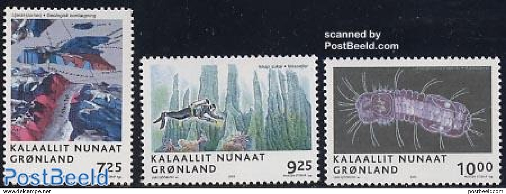 Greenland 2005 Scientific Discoveries 3v, Mint NH, Nature - Sport - Various - Animals (others & Mixed) - Diving - Maps - Ungebraucht