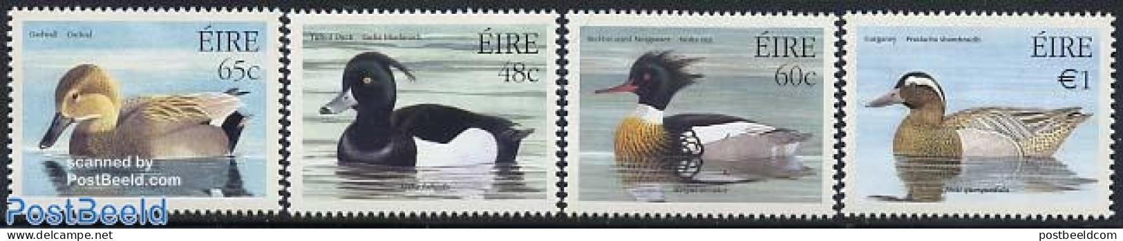 Ireland 2004 Ducks 4v, Mint NH, Nature - Birds - Ducks - Ongebruikt