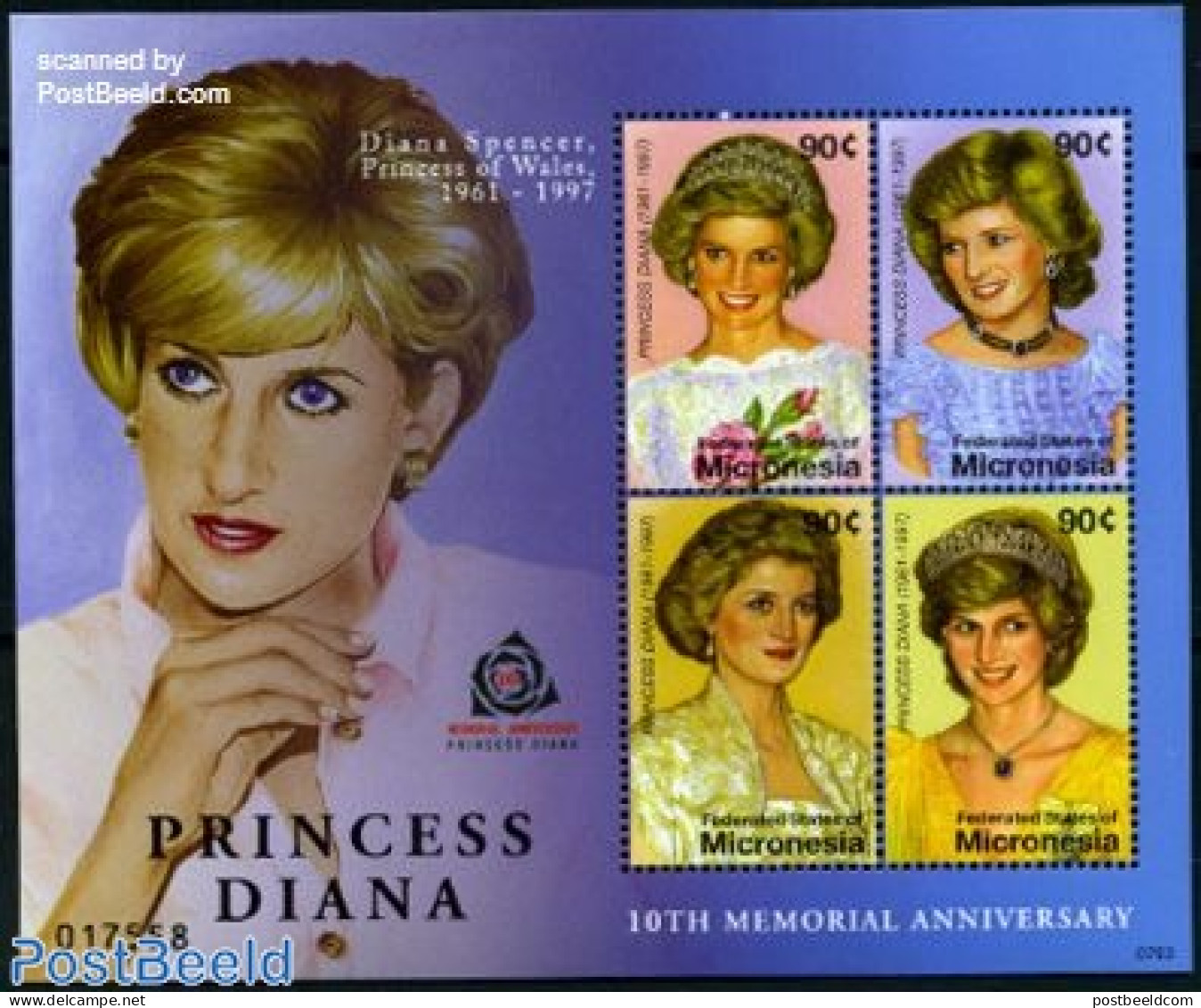 Micronesia 2007 Princess Diana 4v M/s, Mint NH, History - Charles & Diana - Kings & Queens (Royalty) - Familles Royales