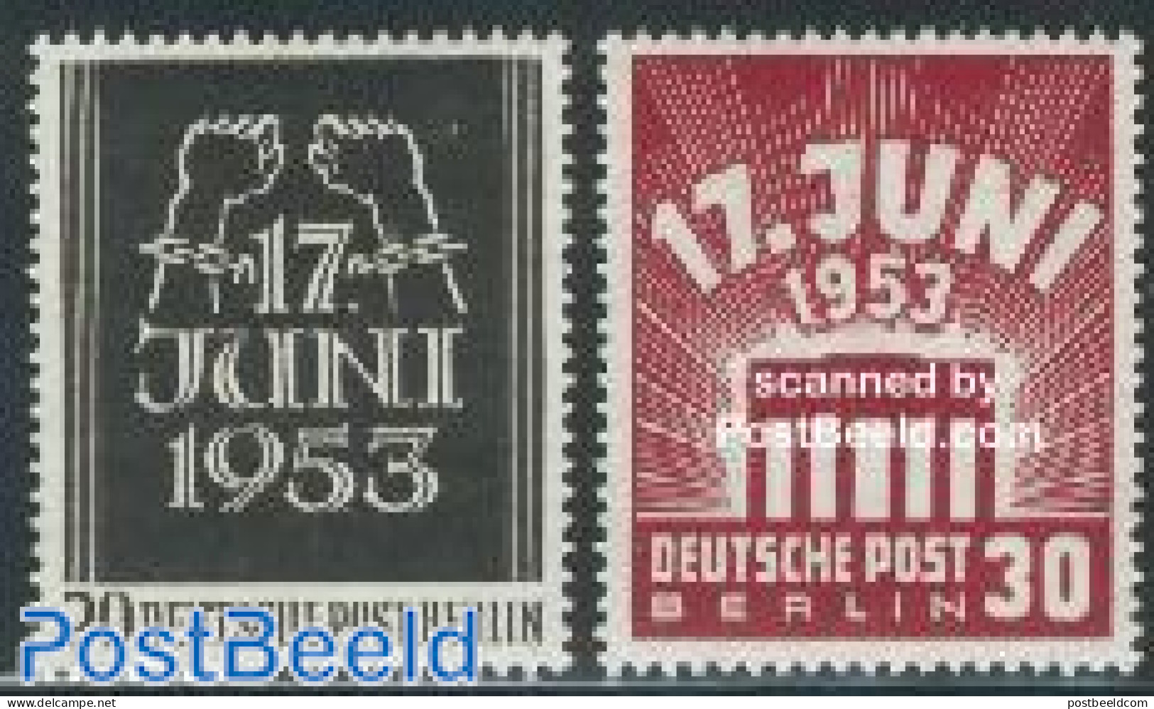 Germany, Berlin 1953 17 June 1953 2v, Mint NH - Unused Stamps