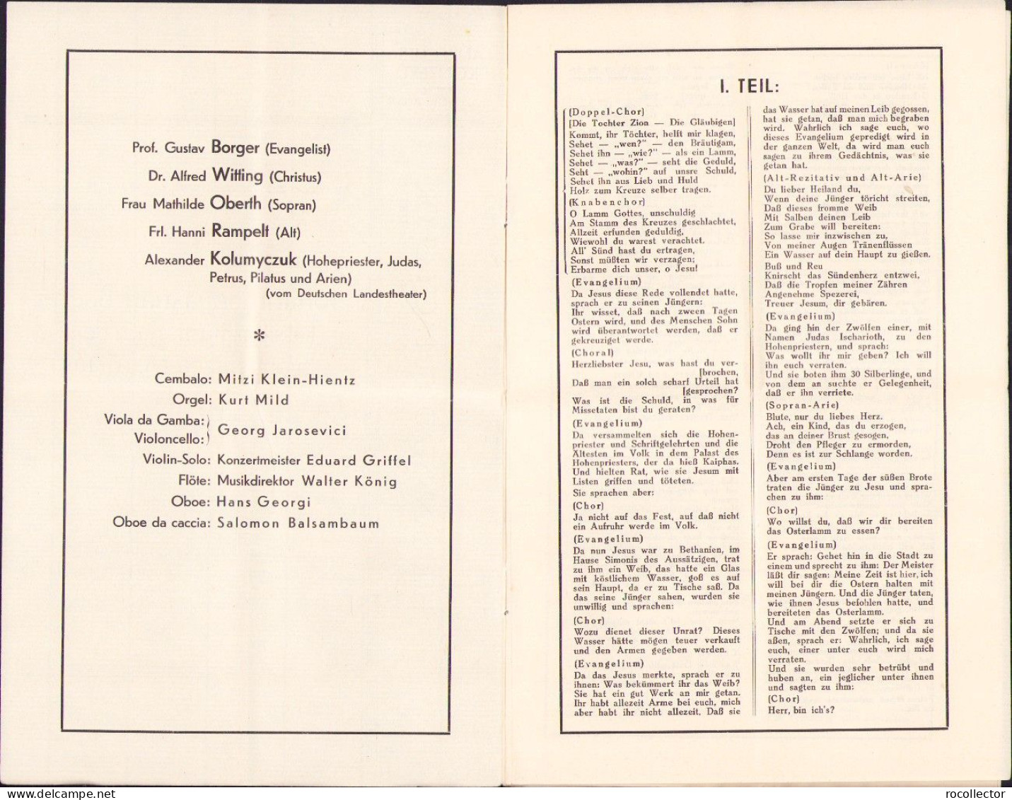 Hermanstädter Bach-Chor, Anrechts-Konzert, Program, 1935, Sibiu A2477N - Programmes