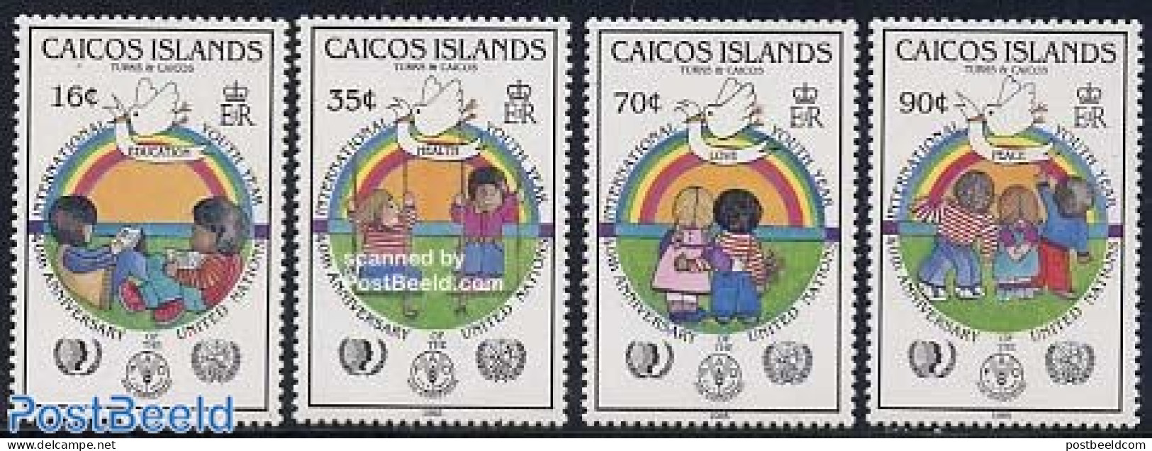 Turks And Caicos Islands 1985 Int. Youth Year 4v, Mint NH, Various - International Youth Year 1984 - Autres & Non Classés