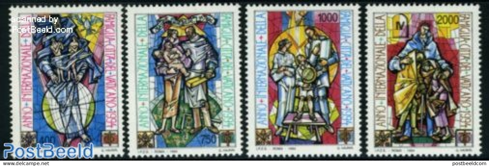 Vatican 1994 International Family Year 4v, Mint NH, Art - Stained Glass And Windows - Unused Stamps