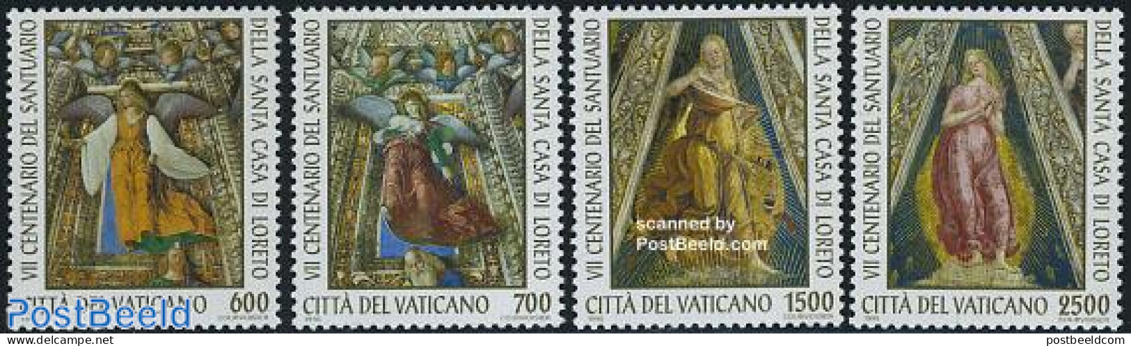 Vatican 1995 Casa Sancta To Loreto 4v, Mint NH, Religion - Religion - Unused Stamps