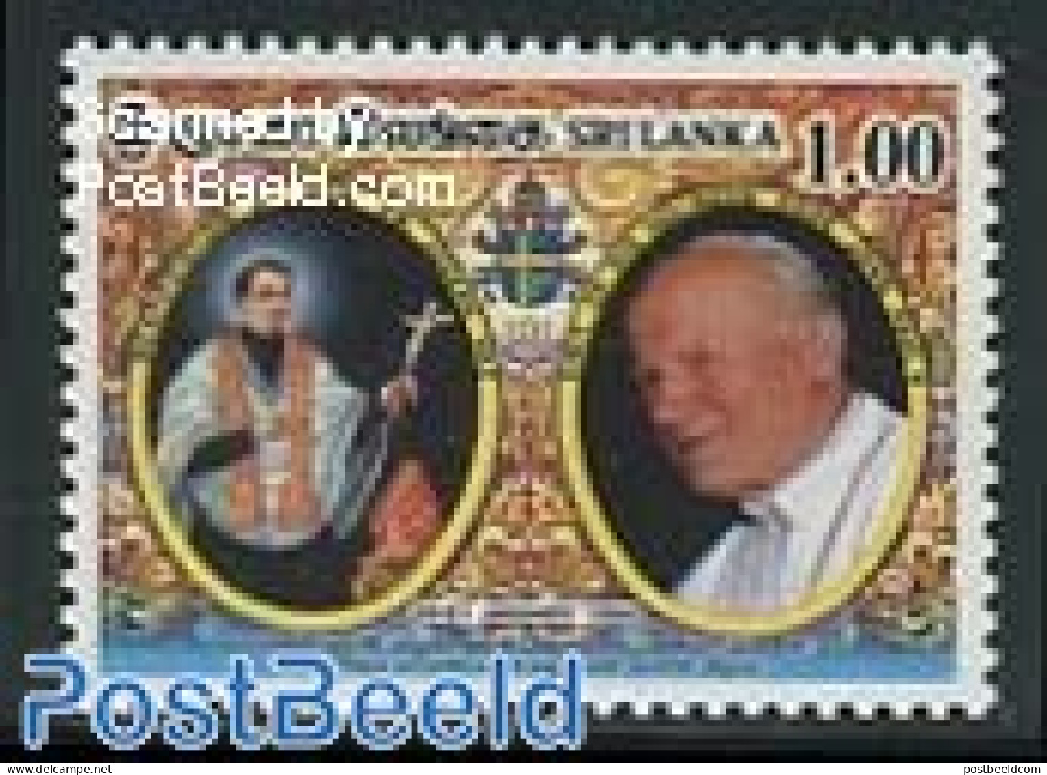 Sri Lanka (Ceylon) 1995 Popes Visit 1v, Mint NH, Religion - Pope - Religion - Päpste