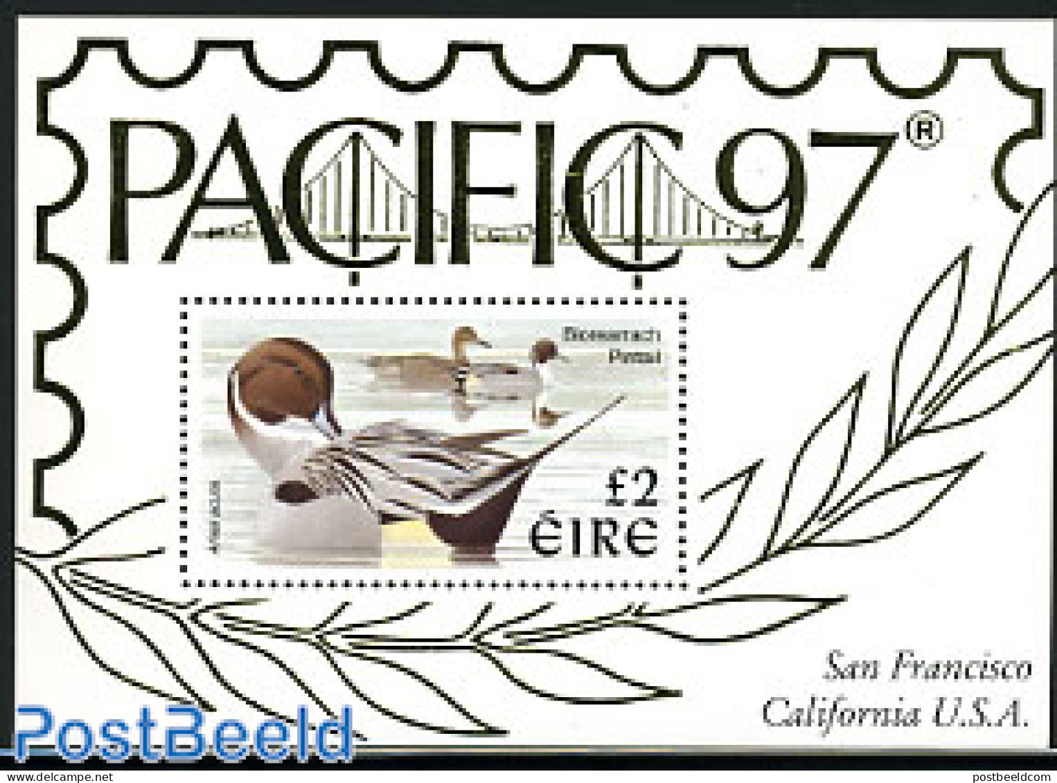 Ireland 1997 Pacific 97 S/s, Mint NH, Nature - Birds - Ducks - Unused Stamps