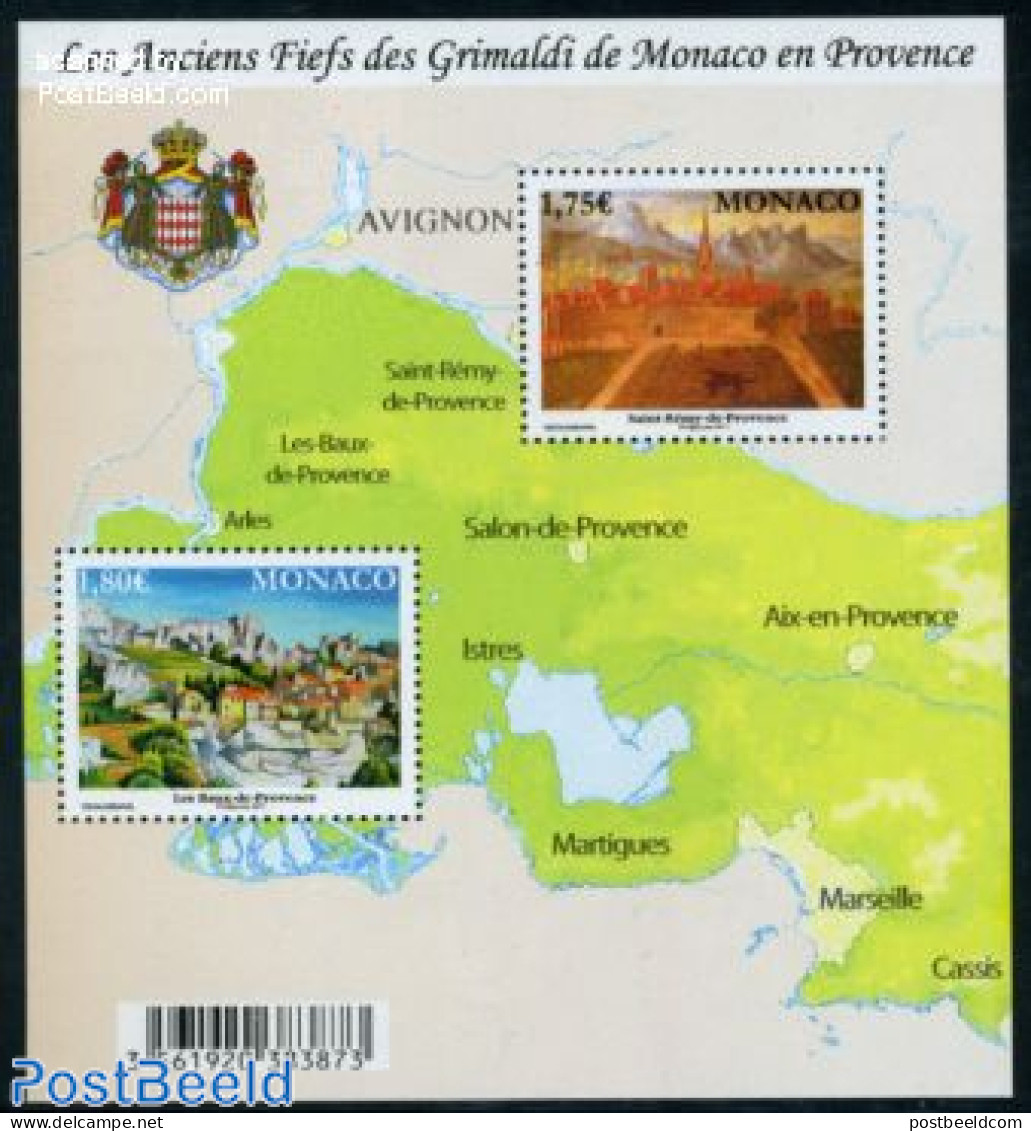 Monaco 2011 Former Fiefs In Provence S/s, Mint NH, Various - Maps - Neufs