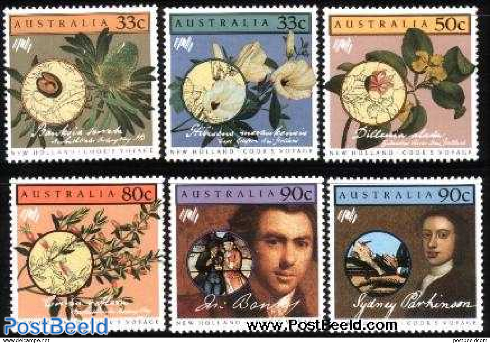 Australia 1986 First Colonies 6v, Mint NH, Nature - Flowers & Plants - Art - Stained Glass And Windows - Unused Stamps