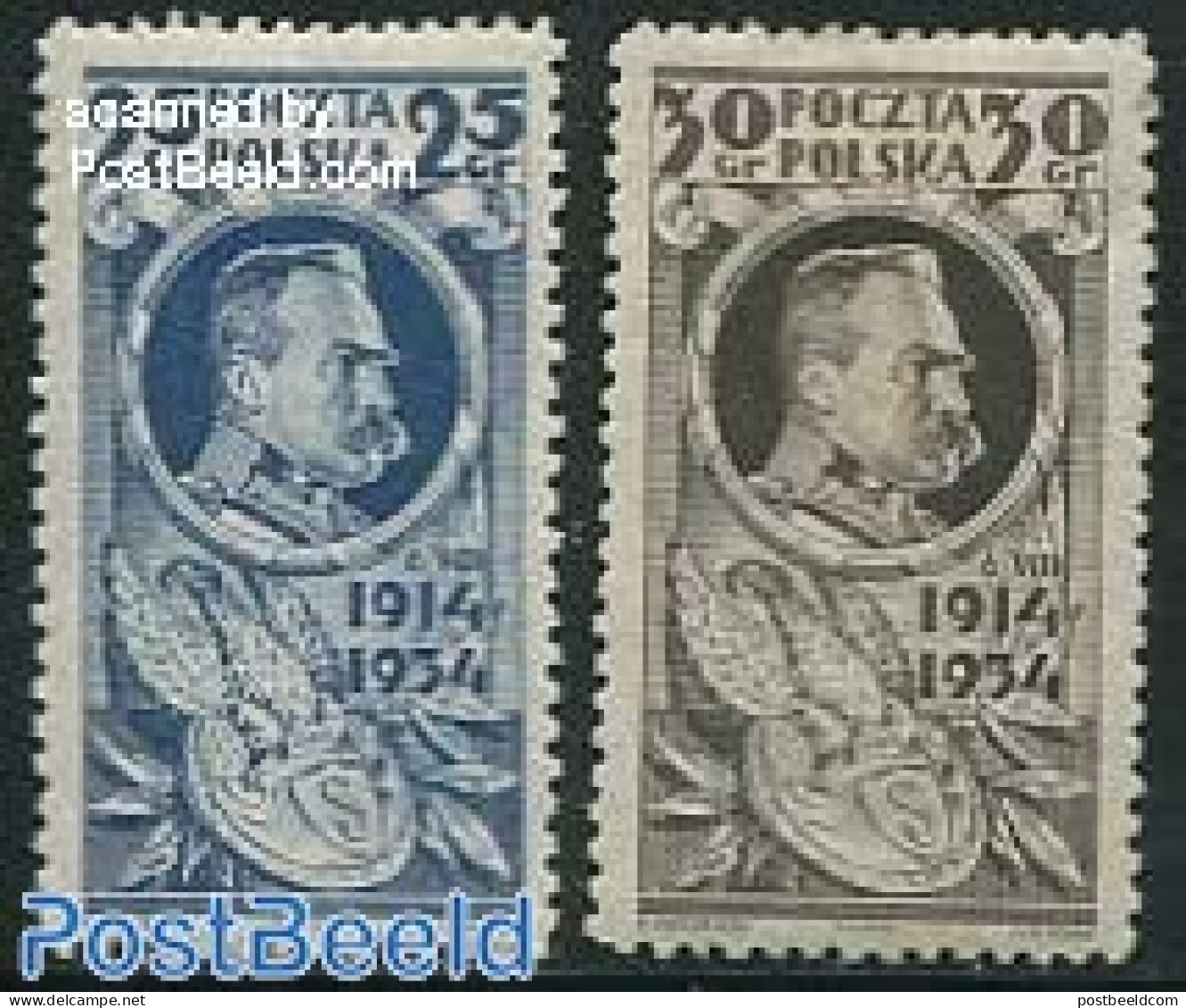 Poland 1934 Polish Legion 2v, Unused (hinged), History - Militarism - Unused Stamps