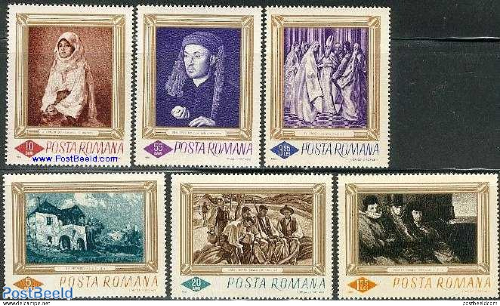 Romania 1966 Paintings 6v, Mint NH, History - Netherlands & Dutch - Art - Paintings - Neufs