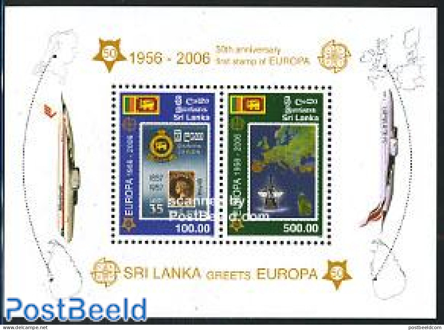 Sri Lanka (Ceylon) 2006 50 Years Europa Stamps S/s, Mint NH, History - Transport - Various - Europa Hang-on Issues - N.. - Europäischer Gedanke