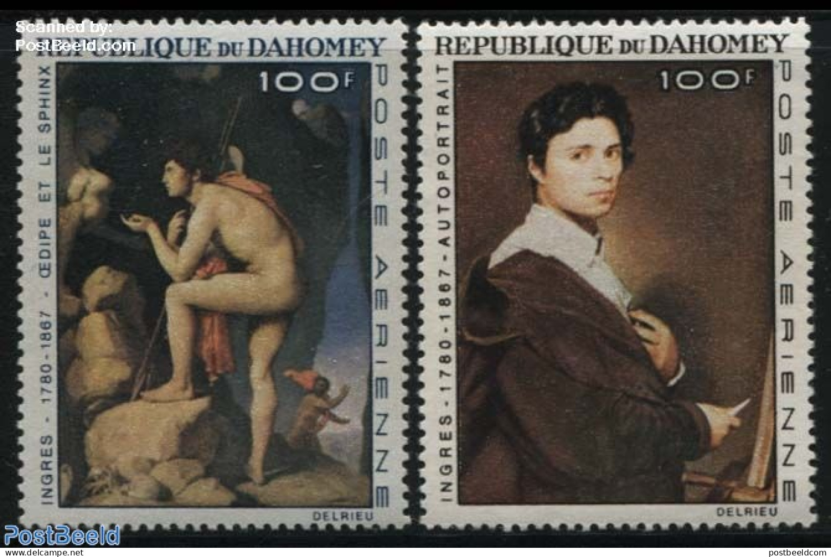 Dahomey 1967 Ingres Paintings 2v, Mint NH, Art - Paintings - Other & Unclassified