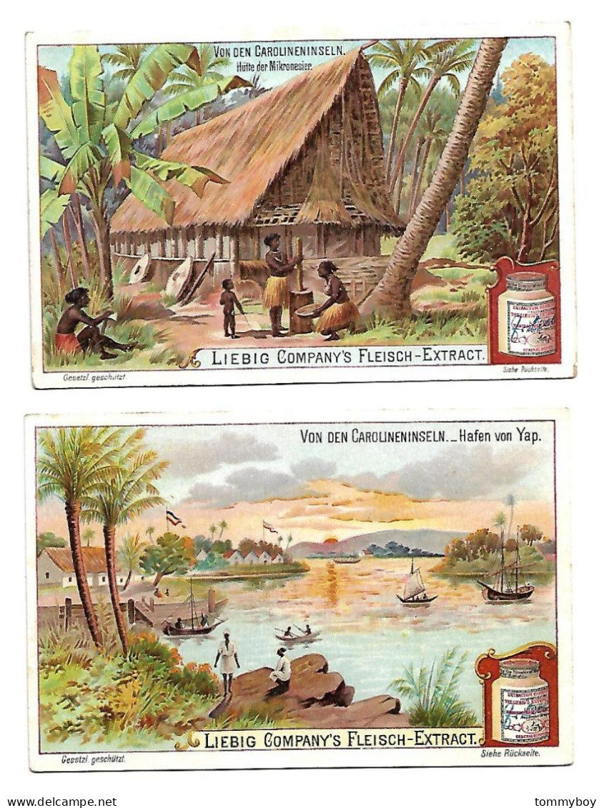 S 671 , Liebig 6 Cards, Von Den Carolineninseln (German),  (ref B16) - Liebig