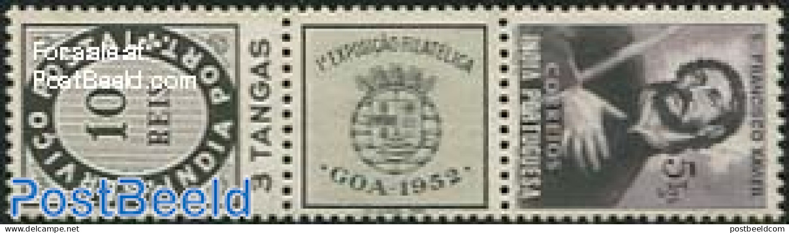 Portuguese India 1952 Stamp Expo 2v+tab [:T:], Unused (hinged) - Portugiesisch-Indien