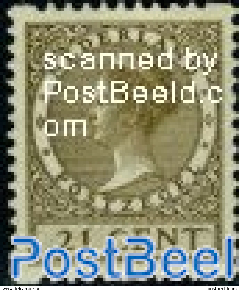 Netherlands 1930 21c, Syncopathic Perf. Stamp Out Of Set, Unused (hinged) - Neufs