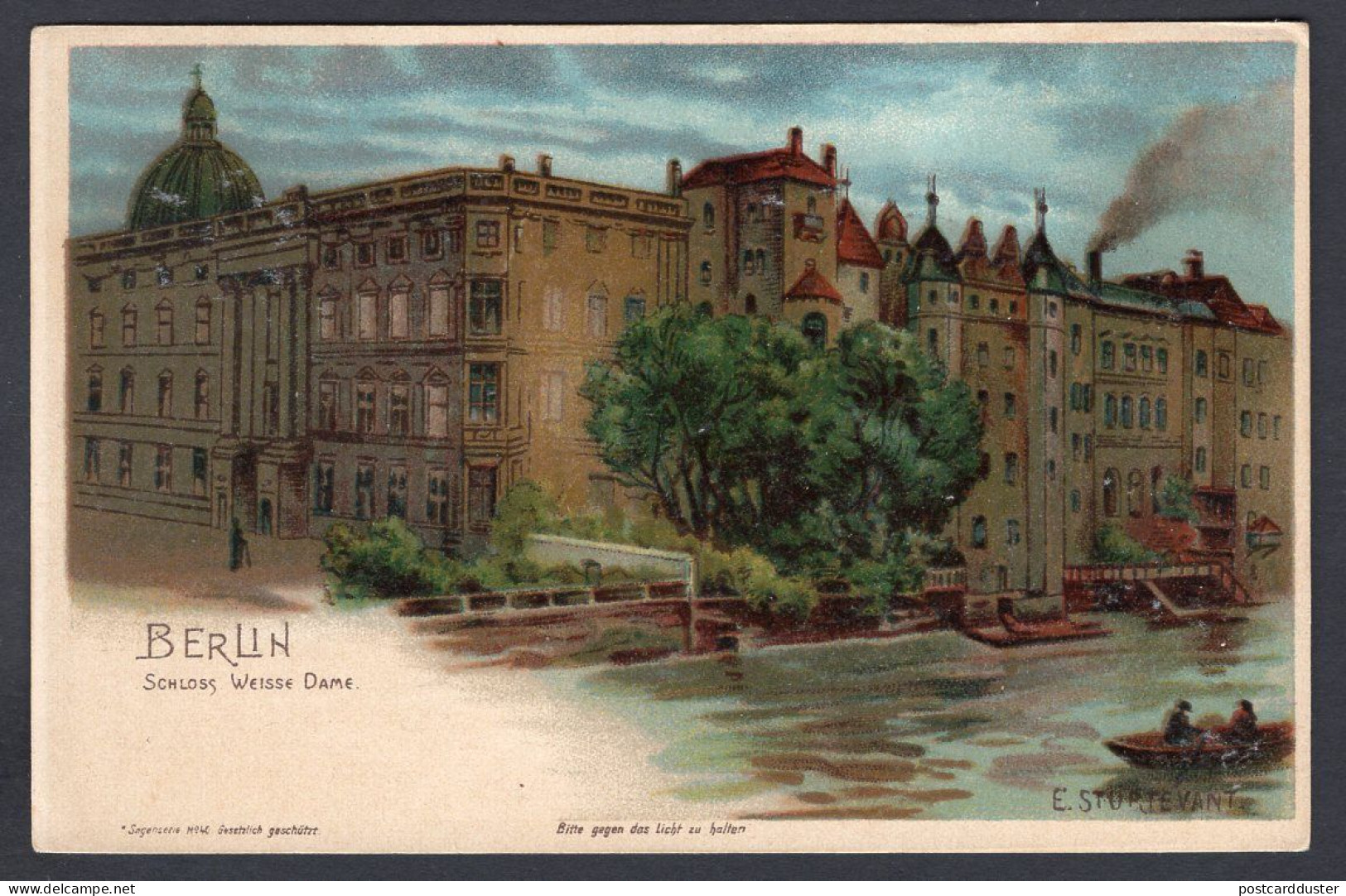 Germany C1898-1902 Schloss Weisse Dame. HTL Hold To Light. Ghost Image. Old Postcard  (h3503) - Charlottenburg