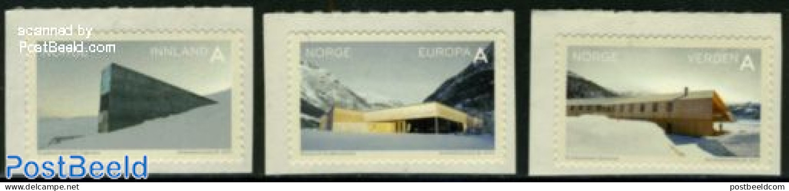Norway 2011 Tourism, Modern Architecture 3v S-a, Mint NH, Various - Tourism - Art - Modern Architecture - Unused Stamps