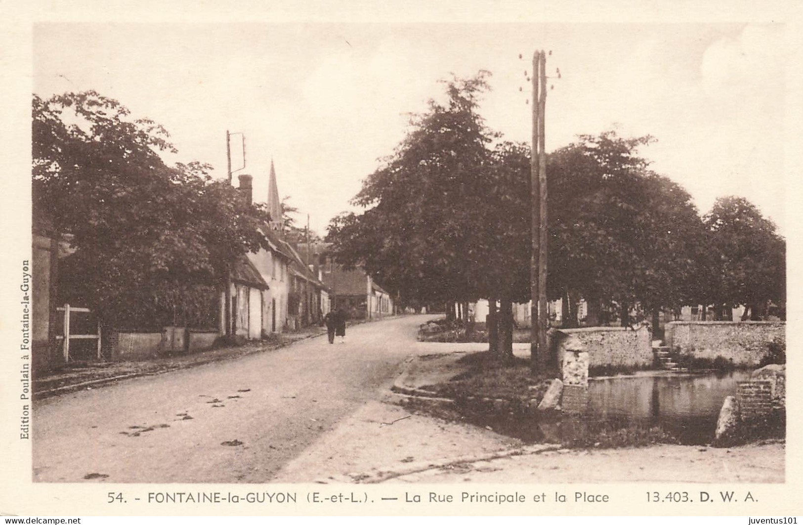 CPA Fontaine La Guyon-La Rue Principale Et La Place-54      L2927 - Autres & Non Classés