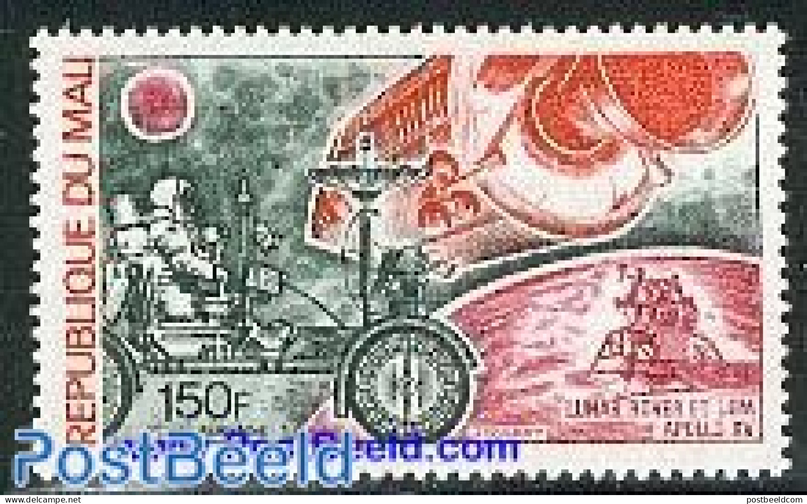 Mali 1972 Moon Exploration 1v, Mint NH, Transport - Automobiles - Space Exploration - Cars