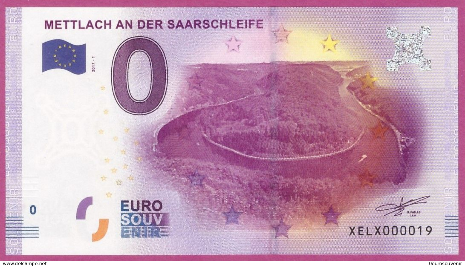 0-Euro XELX 2017-1 # 0019 ! METTLACH AN DER SAARSCHLEIFE - Privatentwürfe