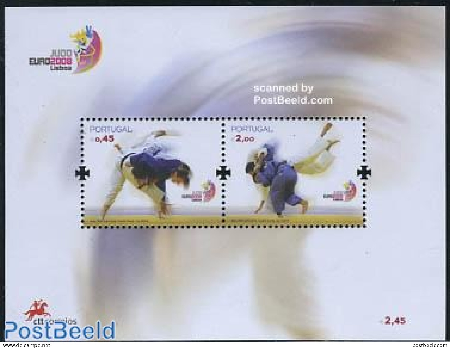 Portugal 2008 European Judo Championship S/s, Mint NH, History - Sport - Europa Hang-on Issues - Judo - Sport (other A.. - Unused Stamps