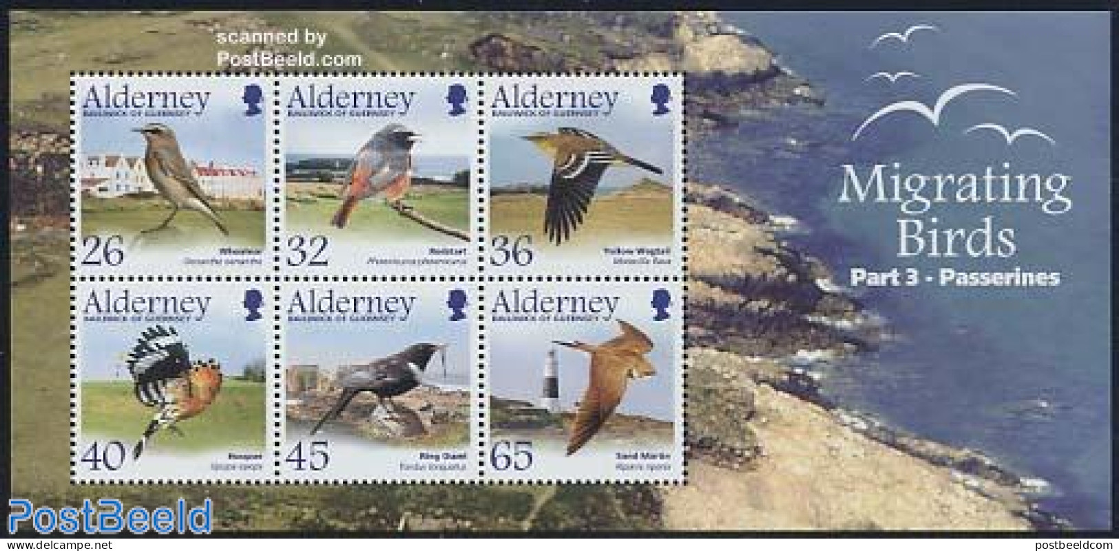 Alderney 2004 Birds S/s, Mint NH, Nature - Sport - Various - Birds - Golf - Lighthouses & Safety At Sea - Golf