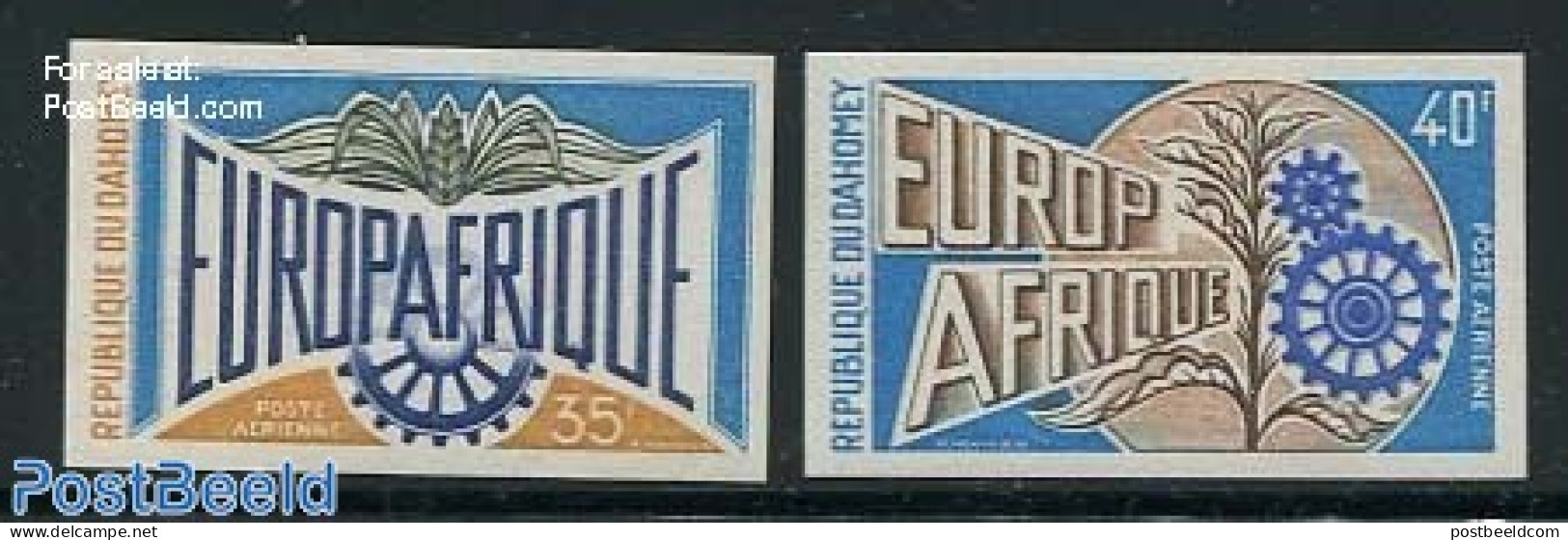 Dahomey 1973 Europafrique 2v, Imperforated, Mint NH, History - Afriqueeurope - Other & Unclassified