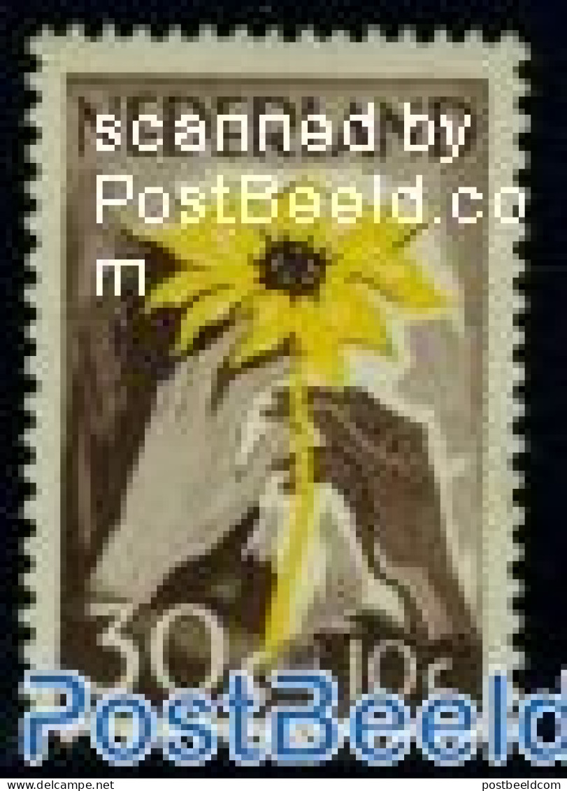 Netherlands 1949 30+10c Sunflower, Mint NH, Nature - Flowers & Plants - Neufs