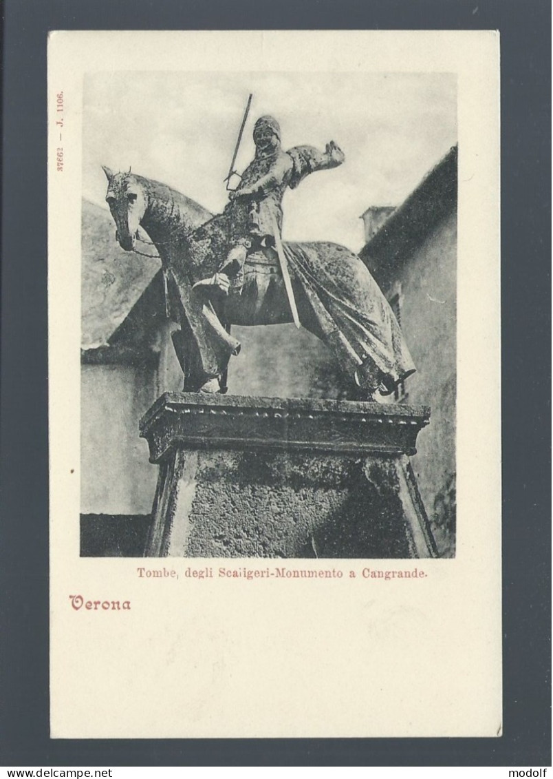 CPA - Arts - Sculptures - Verona - Tombe, Degli Scaligeri - Monumento A Cangrande - Non Circulée - Sculptures