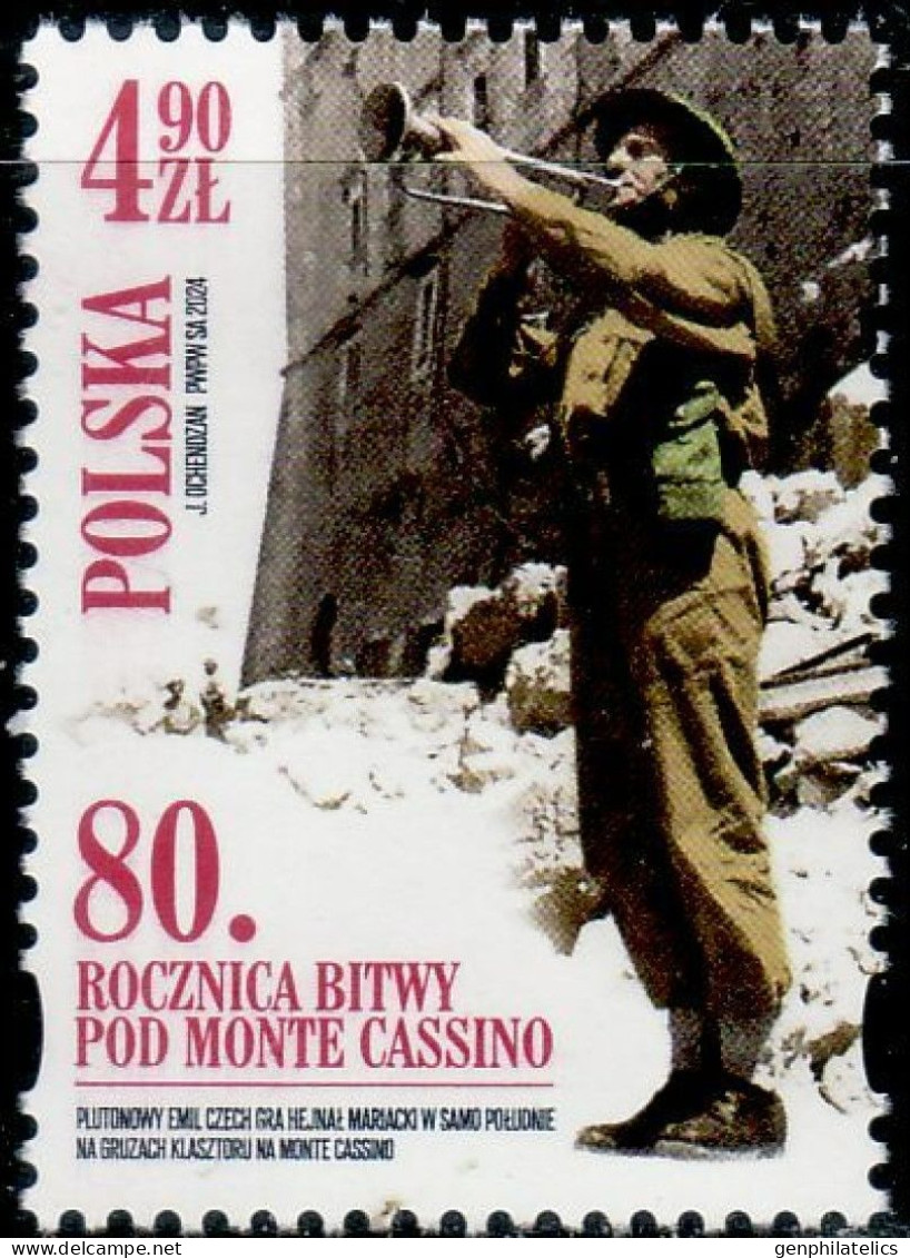 POLAND 2024 EVENTS 80th Anniversary Of The Battle Of Monte Cassino - Fine Stamp MNH - Neufs