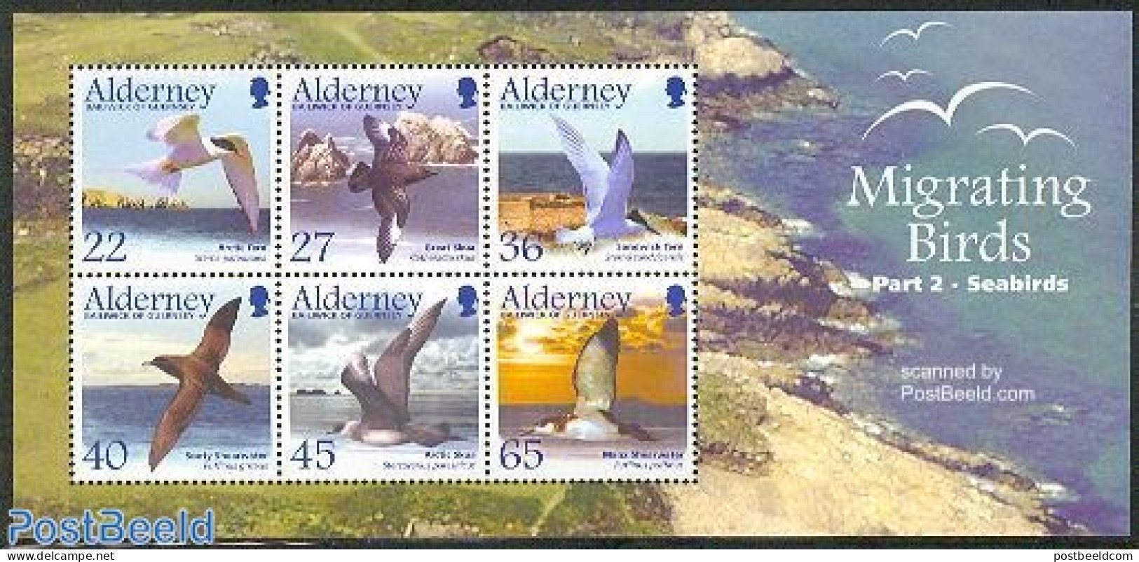 Alderney 2003 Migrating Birds S/s, Mint NH, Nature - Birds - Alderney