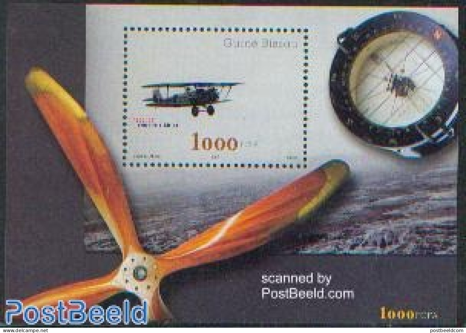 Guinea Bissau 2002 Aeroplanes S/s, Mint NH, Science - Transport - Weights & Measures - Aircraft & Aviation - Flugzeuge