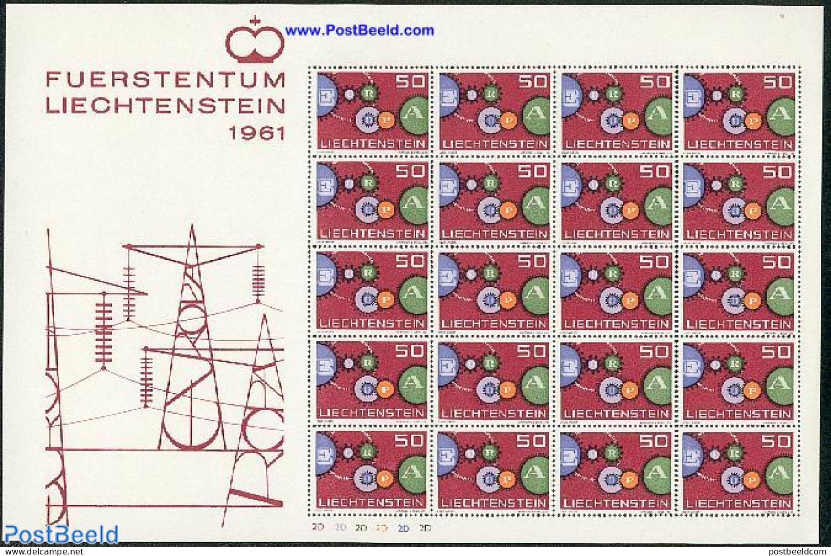 Liechtenstein 1961 Europa M/s, Mint NH, History - Europa (cept) - Unused Stamps