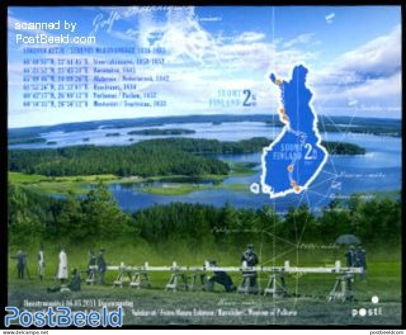 Finland 2011 Struve S/s, Mint NH, Various - Maps - Ongebruikt