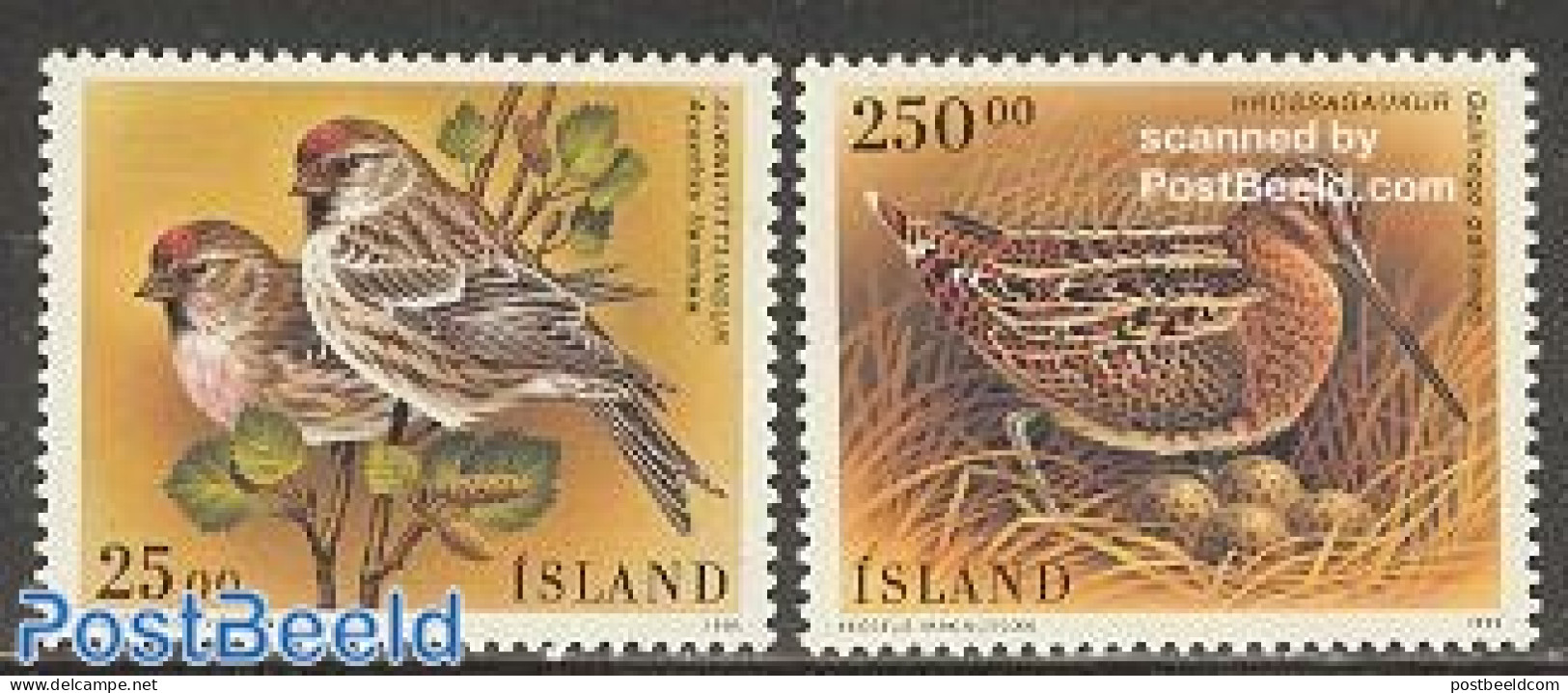 Iceland 1995 Birds 2v, Mint NH, History - Nature - Europa Hang-on Issues - Birds - Nuevos
