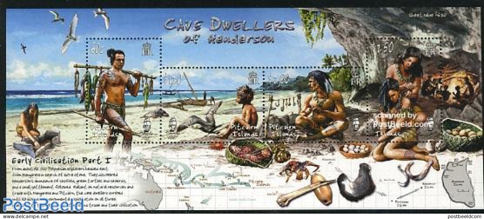 Pitcairn Islands 2006 Cave Dwellers Of Henderson S/s, Mint NH, Nature - Transport - Various - Birds - Fish - Fishing -.. - Poissons