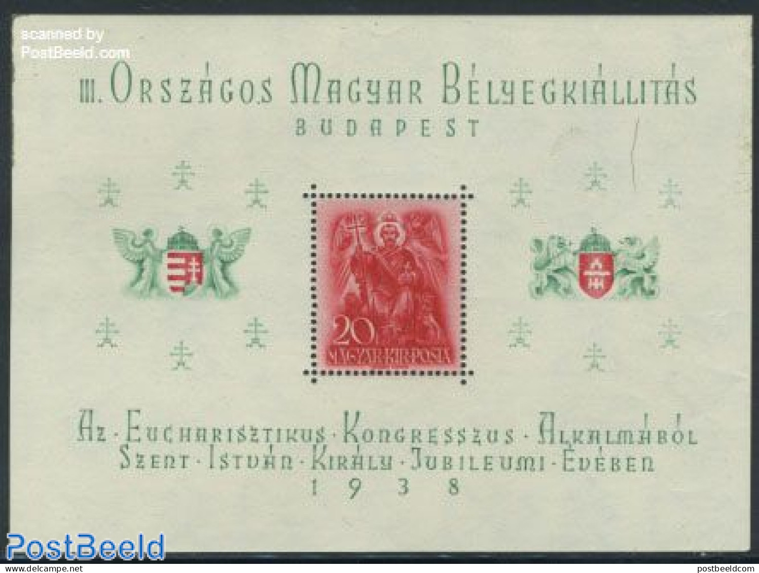 Hungary 1938 Stamp Exposition S/s, Unused (hinged), Religion - Religion - Neufs