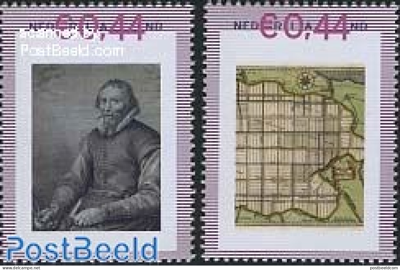 Netherlands - Personal Stamps TNT/PNL 2007 De Beemster 2v, Mint NH, Various - Maps - Géographie