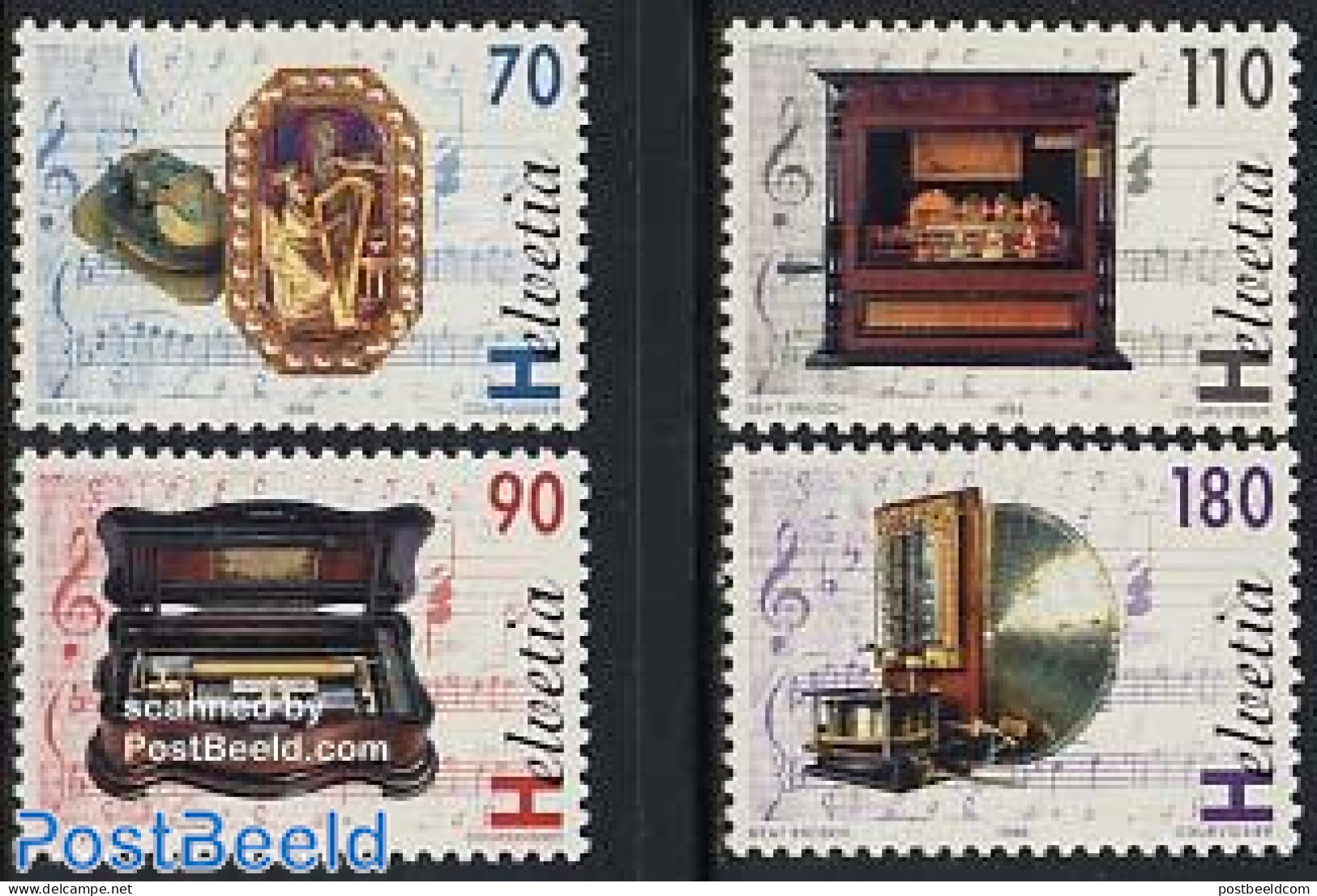 Switzerland 1996 Music Boxes 4v, Mint NH, Performance Art - Music - Unused Stamps