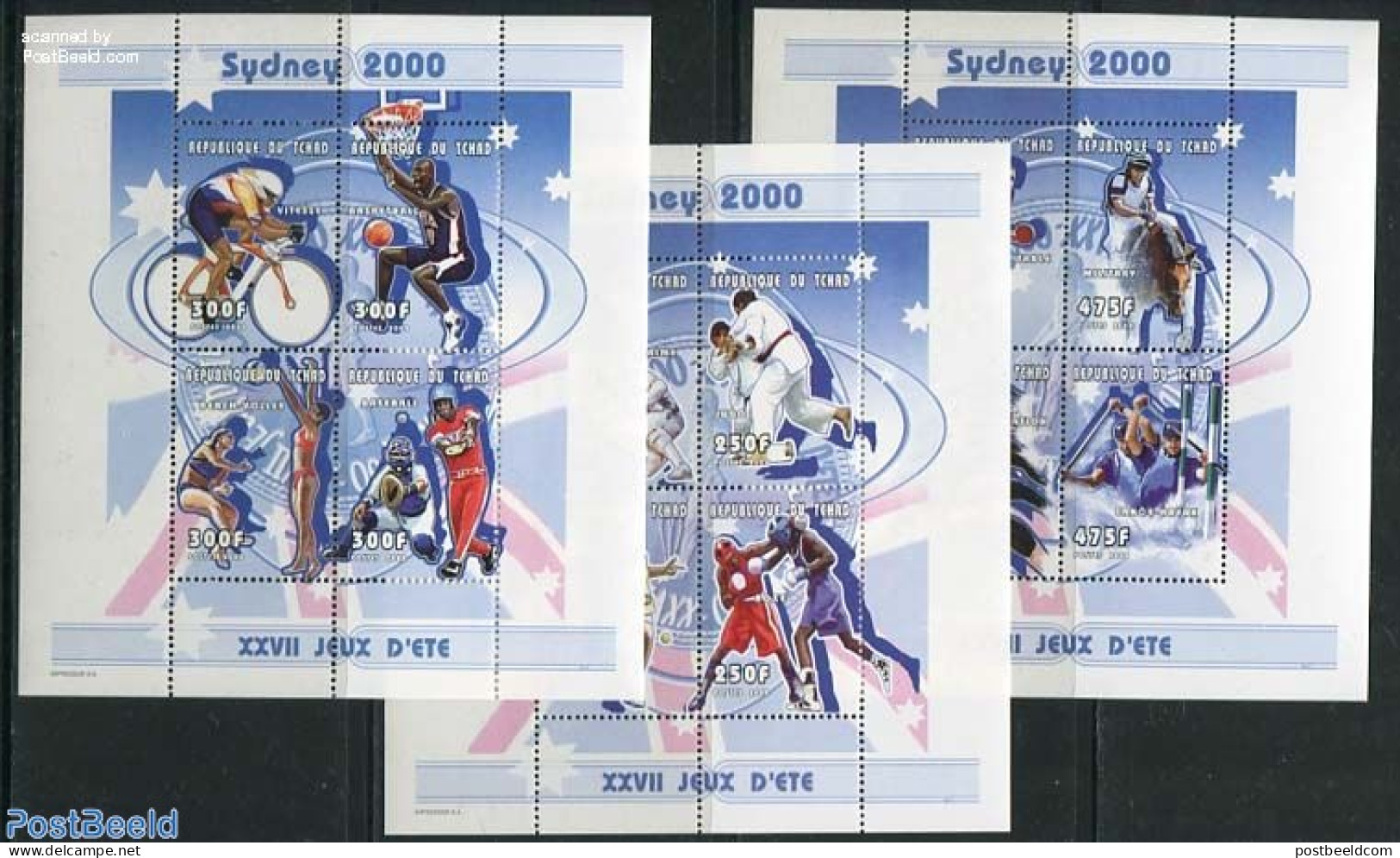 Chad 2000 Olympic Games Sydney 12v (3 M/s), Mint NH, Sport - Baseball - Basketball - Boxing - Cycling - Fencing - Judo.. - Otros & Sin Clasificación