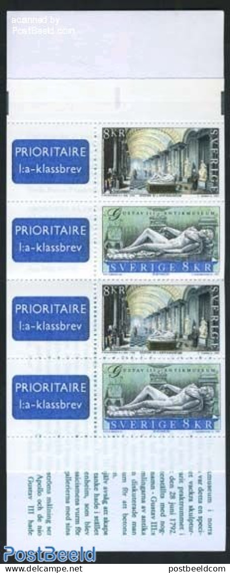 Sweden 1997 King Gustaf II Museum Booklet, Mint NH, Stamp Booklets - Art - Museums - Sculpture - Unused Stamps