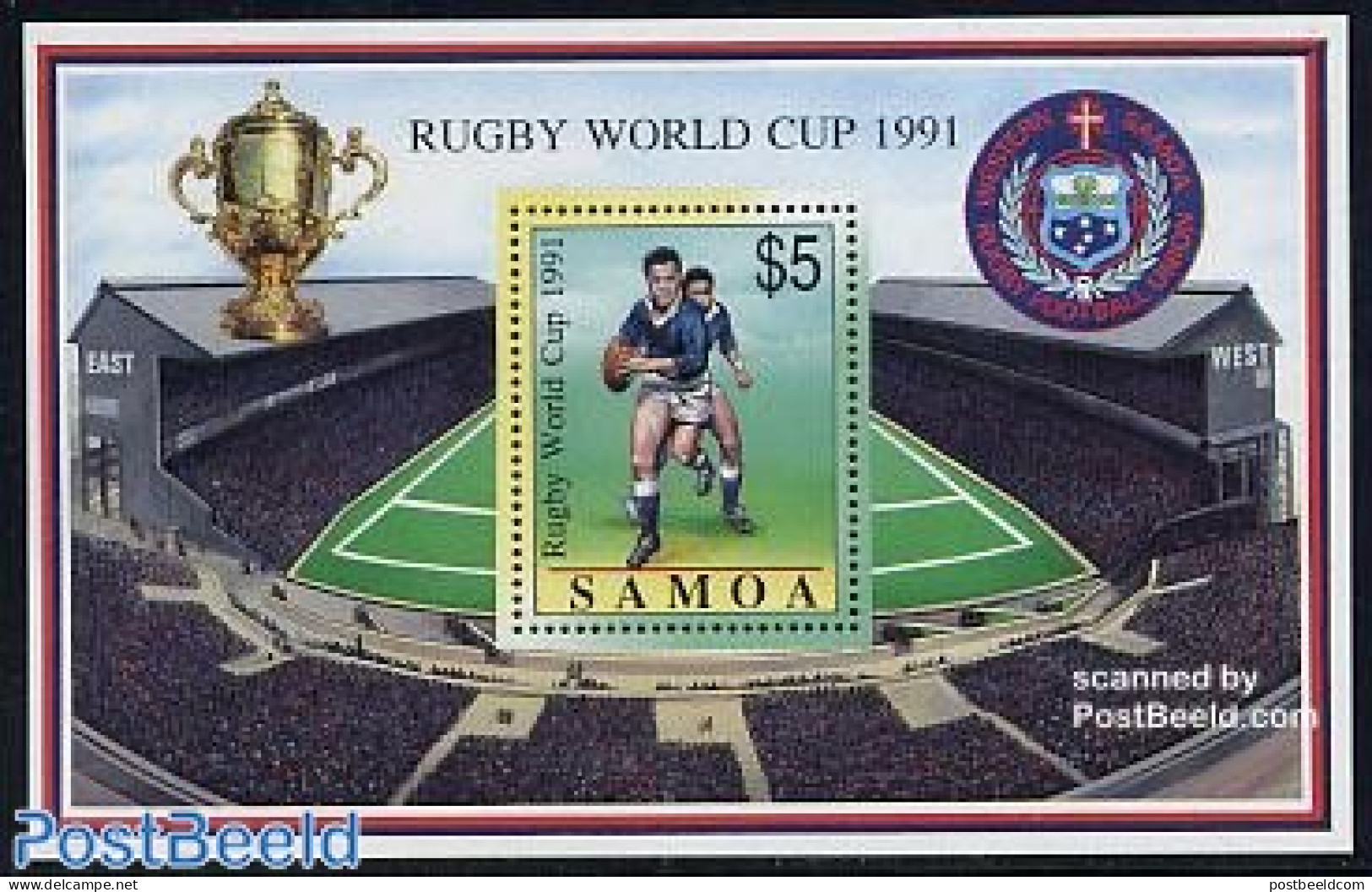 Samoa 1991 Rugby World Cup S/s, Mint NH, Sport - Rugby - Sport (other And Mixed) - Rugby