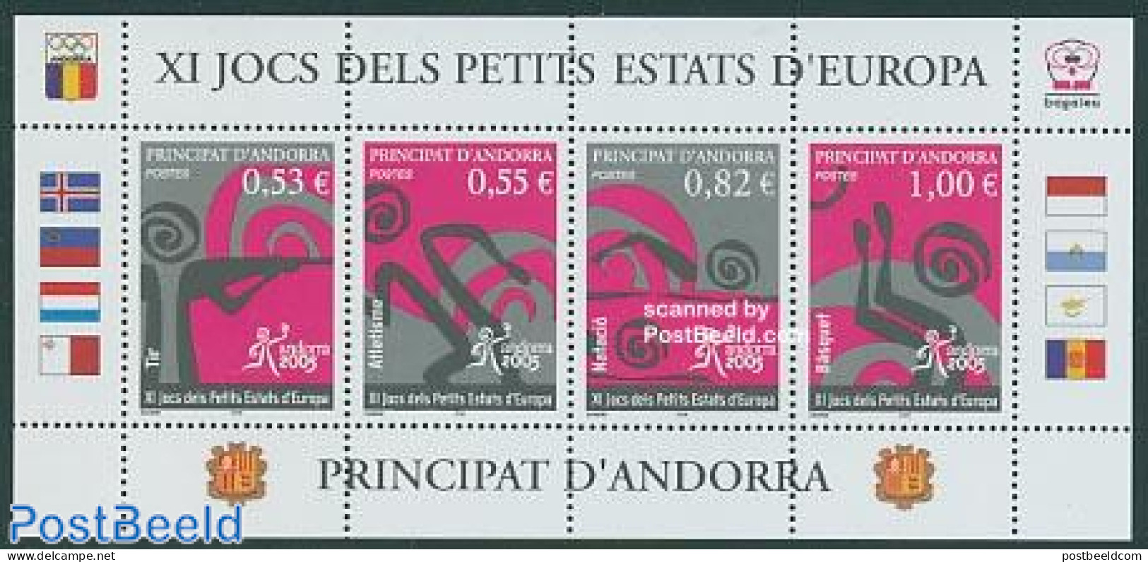 Andorra, French Post 2005 Small Country Games S/s, Mint NH, Sport - Sport (other And Mixed) - Ungebraucht