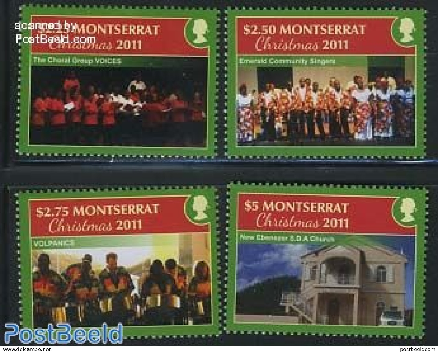 Montserrat 2011 Christmas 4v, Mint NH, Religion - Christmas - Kerstmis