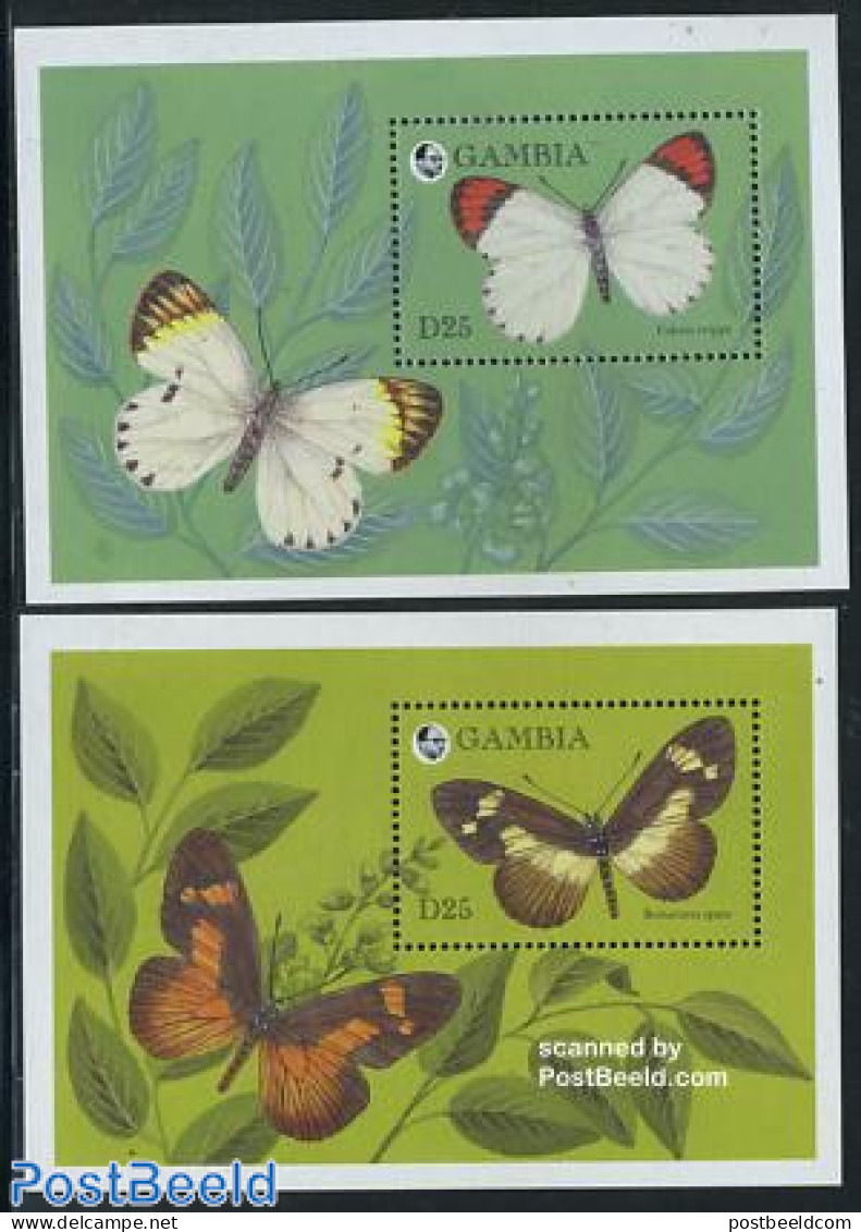 Gambia 1994 Butterflies 2 S/s, Mint NH, Nature - Butterflies - Gambie (...-1964)