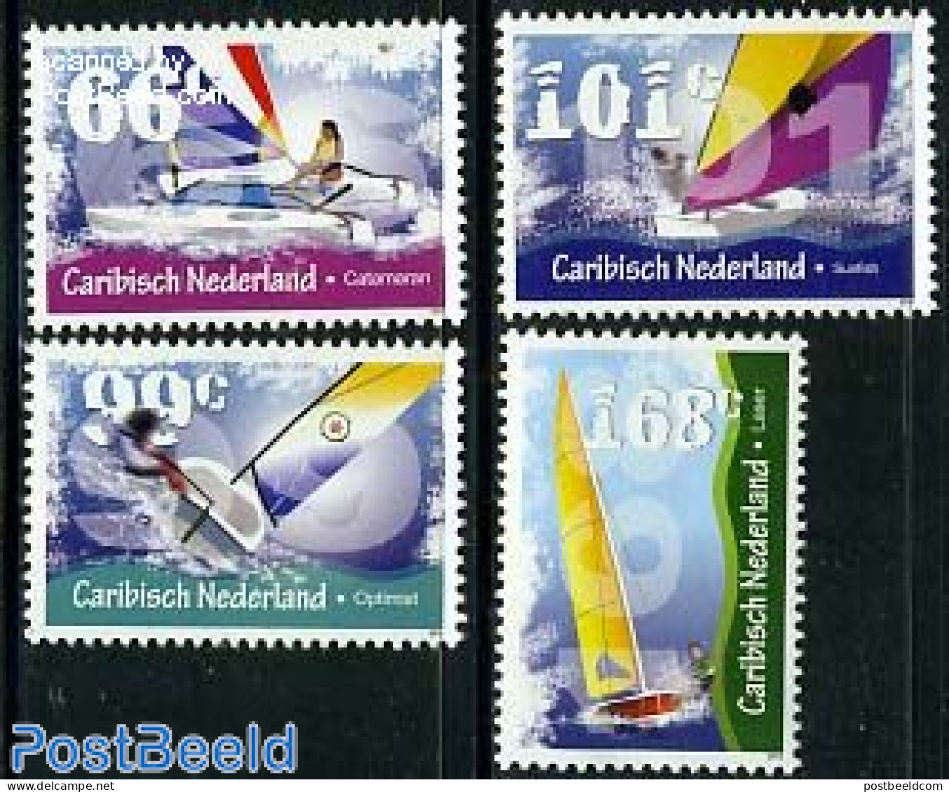 Dutch Caribbean 2012 Sailboats 4v, Mint NH, Sport - Transport - Sailing - Sport (other And Mixed) - Ships And Boats - Voile