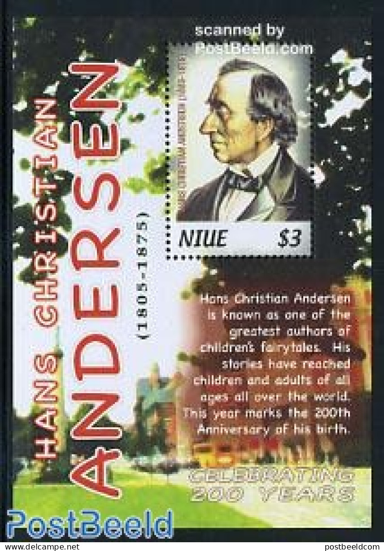 Niue 2006 H.C. Andersen S/s, Mint NH, Art - Authors - Fairytales - Writers