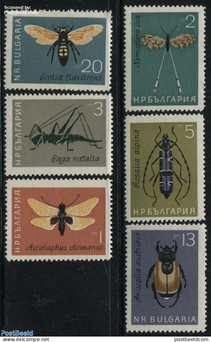 Bulgaria 1964 Insects 6v, Mint NH, Nature - Insects - Neufs