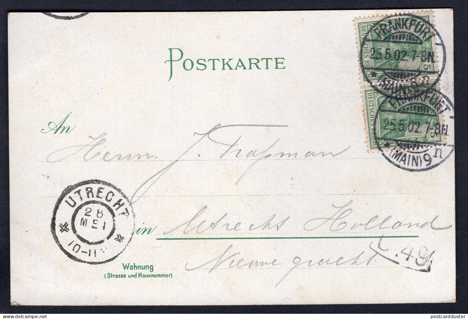 Germany 1902 Gruss Aus Frankfurt A/M Litho. Old Postcard  (h686) - Frankfurt A. Main